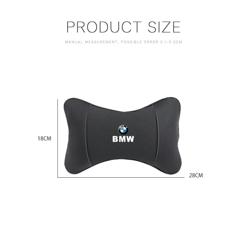 1Pcs Car Seat Headrest Auto Logo Neck Pillow For BMW Performance E46 E60 E90 E39 E87 E36 E92 E70 E91 X3 X5 X1 X2 X4 X6 X7 E28