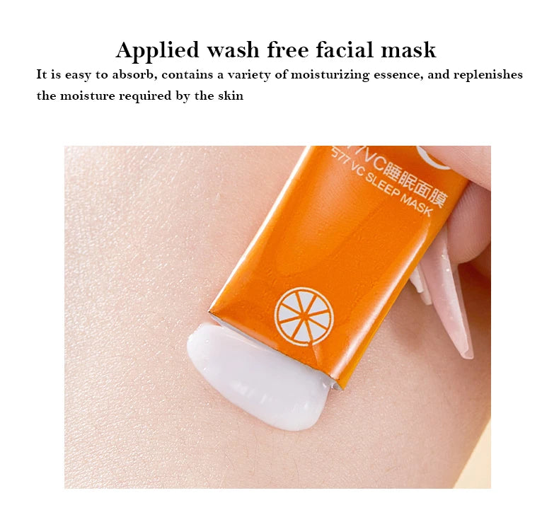 30pcs Vitamin C Sleeping Masks Beauty Face Moisturizing Skin Rejuvenation Firming Disposable No-wash Facial Mask for Face Care