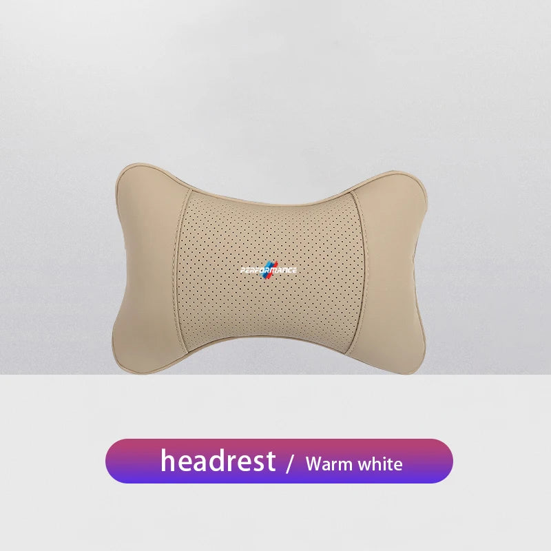 1Pcs Car Seat Headrest Auto Logo Neck Pillow For BMW Performance E46 E60 E90 E39 E87 E36 E92 E70 E91 X3 X5 X1 X2 X4 X6 X7 E28
