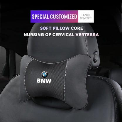 1Pcs Car Seat Headrest Auto Logo Neck Pillow For BMW Performance E46 E60 E90 E39 E87 E36 E92 E70 E91 X3 X5 X1 X2 X4 X6 X7 E28