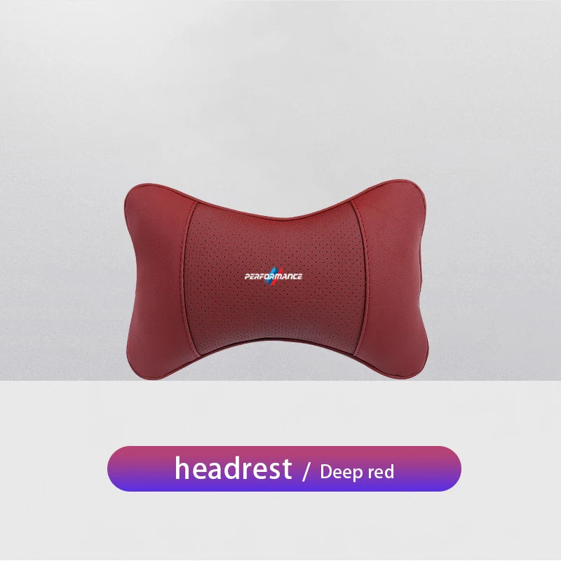 1Pcs Car Seat Headrest Auto Logo Neck Pillow For BMW Performance E46 E60 E90 E39 E87 E36 E92 E70 E91 X3 X5 X1 X2 X4 X6 X7 E28