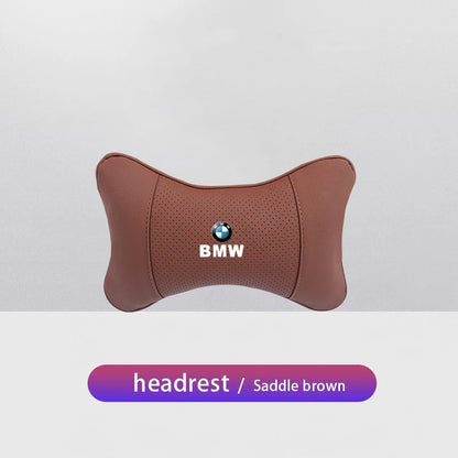 1Pcs Car Seat Headrest Auto Logo Neck Pillow For BMW Performance E46 E60 E90 E39 E87 E36 E92 E70 E91 X3 X5 X1 X2 X4 X6 X7 E28