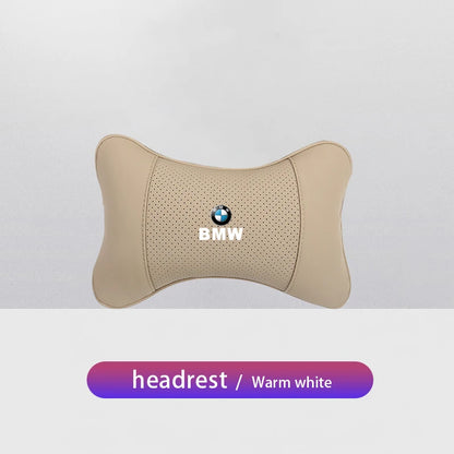 1Pcs Car Seat Headrest Auto Logo Neck Pillow For BMW Performance E46 E60 E90 E39 E87 E36 E92 E70 E91 X3 X5 X1 X2 X4 X6 X7 E28