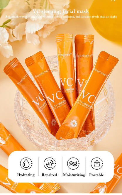 30pcs Vitamin C Sleeping Masks Beauty Face Moisturizing Skin Rejuvenation Firming Disposable No-wash Facial Mask for Face Care
